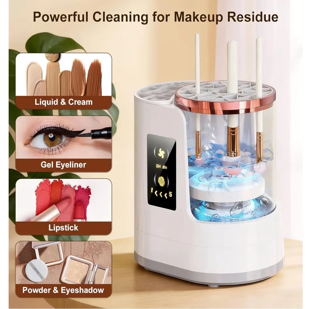 Electric Makeup Brush Cleaner 3-in-1